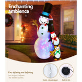 NNEDSZ Jingle Jollys 2.4M Christmas Inflatable Snowman Xmas Lights Outdoor Decorations