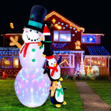 NNEDSZ Jingle Jollys 2.4M Christmas Inflatable Snowman Xmas Lights Outdoor Decorations