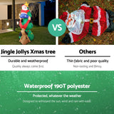 NNEDSZ Jollys 1.8M Christmas Inflatable Santa on Tree Lights Xmas Decor Airblown