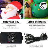NNEDSZ Jollys 1.8M Christmas Inflatable Santa on Tree Lights Xmas Decor Airblown