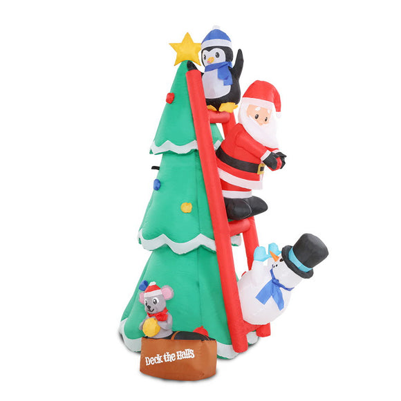 NNEDSZ Jollys Inflatable Christmas Tree Santa 1.8M Decorations Outdoor LED Light