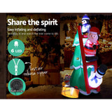 NNEDSZ Jollys Inflatable Christmas Tree Santa 1.8M Decorations Outdoor LED Light