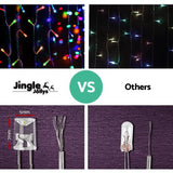NNEDSZ Jollys 500 LED Christmas Icicle Lights 20M Outdoor Fairy String Party Wedding Multicolour