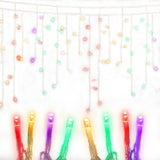 NNEDSZ Jollys 500 LED Solar Powered Christmas Icicle Lights 20M Outdoor Fairy String Party Multicolour