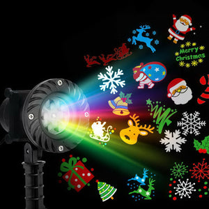 NNEDSZ Jollys Pattern LED Laser Landscape Projector Light Lamp Christmas Party