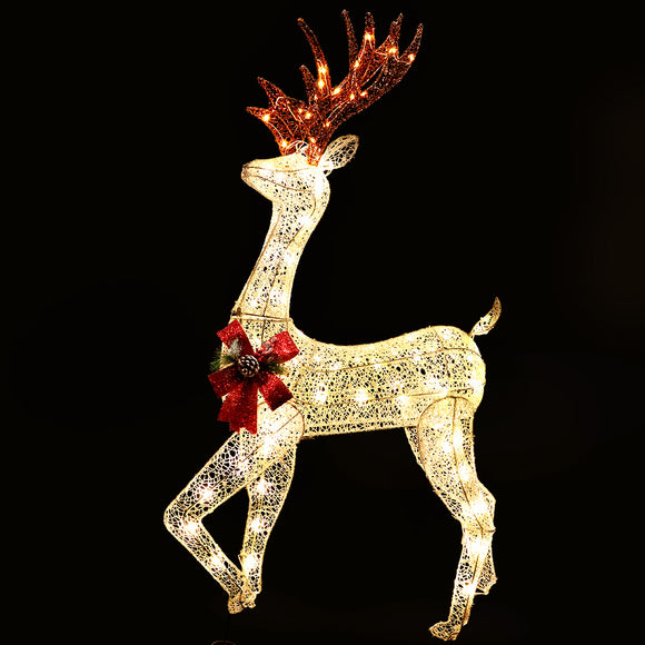 NNEDSZ Jingle Jollys Christmas Lights Motif LED Rope Reindeer Waterproof Outdoor