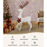 NNEDSZ Jingle Jollys Christmas Lights Motif LED Rope Reindeer Waterproof Outdoor