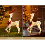 NNEDSZ Jingle Jollys Christmas Lights Motif LED Rope Reindeer Waterproof Outdoor