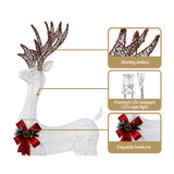 NNEDSZ Jingle Jollys Christmas Lights Motif LED Rope Reindeer Waterproof Outdoor
