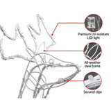 NNEDSZ Jollys Christmas Motif Lights LED Rope Reindeer Waterproof Outdoor