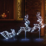 NNEDSZ Jollys Christmas Motif Lights LED Rope Reindeer Waterproof Outdoor Xmas