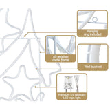 NNEDSZ Jingle Jollys 1.9M LED Merry Christmas lights Motif Light Outdoor Decorations