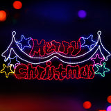 NNEDSZ Jingle Jollys 1.9M LED Merry Christmas lights Motif Light Outdoor Decorations