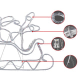 NNEDSZ Jollys Christmas Motif Lights LED Rope Reindeer Waterproof Colourful Xmas