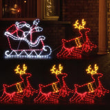 NNEDSZ Jollys Christmas Motif Lights LED Rope Reindeer Waterproof Colourful Xmas
