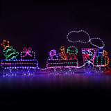 NNEDSZ Jingle Jollys Christmas Lights Motif LED Rope Light Train Xmas Decor