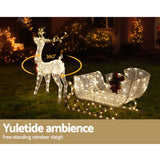 NNEDSZ Jingle Jollys Christmas Lights Motif LED Rope Light Reindeer Sleigh Xmas Decor