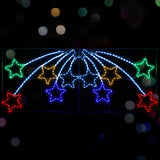 NNEDSZ Jollys Christmas Motif Lights LED Star Fall Light Waterproof Outdoor Xmas