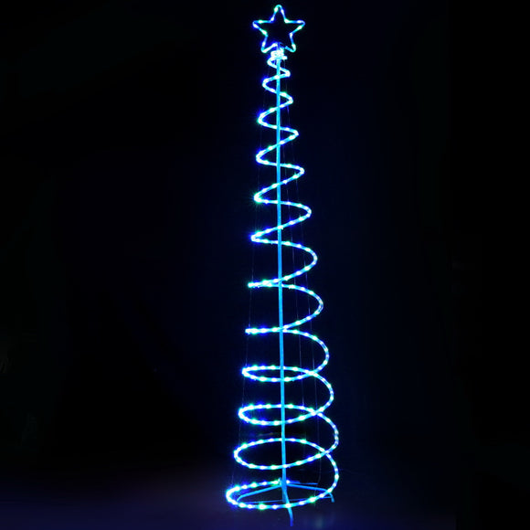NNEDSZ Jingle Jollys 2.4M LED Christmas Tree Motif Lights Outdoor Colourful 8 Modes