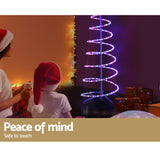 NNEDSZ Jingle Jollys 2.4M LED Christmas Tree Motif Lights Outdoor Colourful 8 Modes