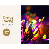 NNEDSZ Jingle Jollys 5M Christmas Curtain Lights LED Motif Fairy String Light Outdoor