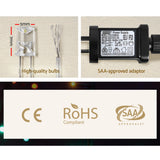 NNEDSZ Jingle Jollys 5M Christmas Curtain Lights LED Motif Fairy String Light Outdoor