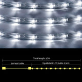 NNEDSZ Jollys 50M Christmas Rope Lights 1200 LED Cold White