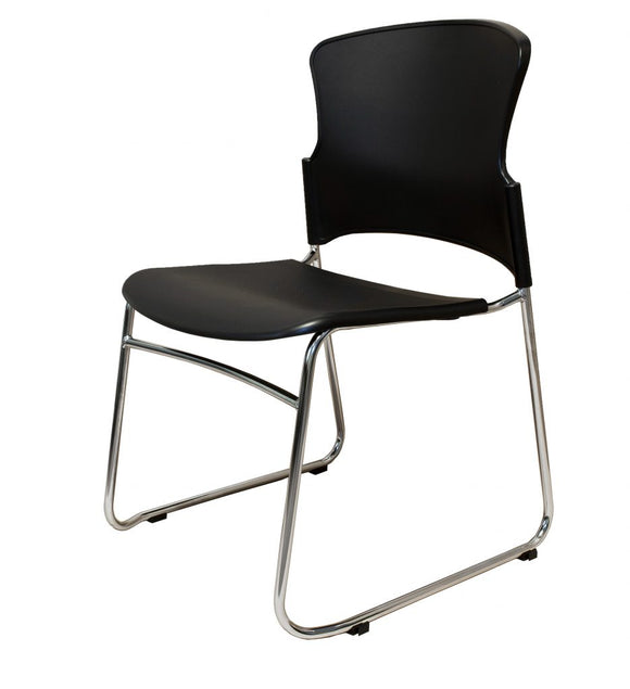 NNE Zing Black Plastic Sledbase Chair