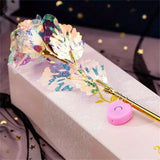 NNETM 24K Colorful Gold Rose - Artificial Rainbow Flower