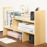 NNETM Rustic Wooden Multi-layer Desktop Storage Rack