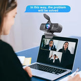 NNETM 1080P HD Webcam with Microphone - Clear Video & Crystal Clear Audio