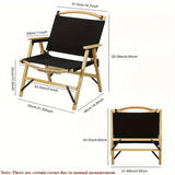 NNETM Foldable Wooden Camping Chair - Beech Black