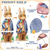 NNETM Easter Yard Signs Duo with Stakes - Whimsical 89.92cm Large Bunny Lawn Decorations (2pcs)