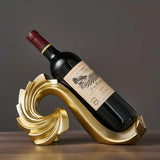 NNETM Resin Simple Spiral Wine Rack - Gold