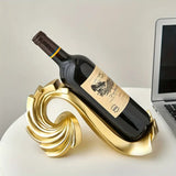NNETM Resin Simple Spiral Wine Rack - Gold