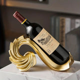 NNETM Resin Simple Spiral Wine Rack - Gold