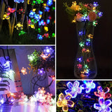 NNETM Decorative Solar Flower Lights - Illuminate Your Outdoor Space with 30 Fairy Cherry Flowers