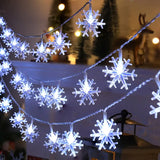 NNETM Glittering LED Christmas Snowflake String Lights