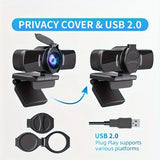 NNETM 1080P HD Webcam with Microphone - Clear Video & Crystal Clear Audio