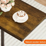 NNETM Contemporary C-Shaped Side Table in Rural Brown - Versatile and Stylish