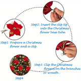 NNETM 30PCS Mini Metal Clips for Christmas - Festive Ornament Fixing Clips
