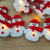 NNETM Charming LED Snowman String Lights for Festive Christmas Decor - Set of 10 Lights (5.4ft/1.65m)
