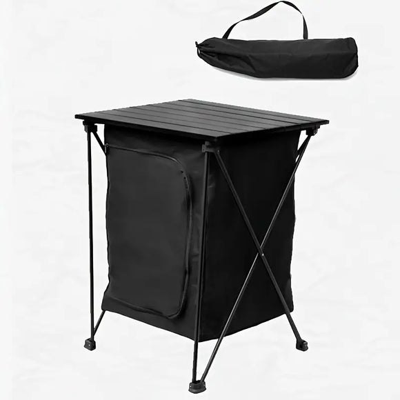 NNETM Portable Aluminum Alloy Folding Table for Outdoor Camping - Black