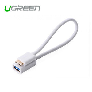NNEDSZ Micro USB 3.0 OTG Cable For Samsung Note 3/S4/S5 - White (10817)