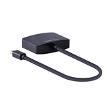 NNEDSZ Mini Display Port to HDMI &amp; VGA Dual Converter Premium ABS case - Black (10439)