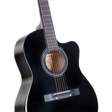 NNEDPE Karrera Acoustic Cutaway 40in Guitar - Black