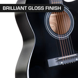 NNEDPE Karrera Acoustic Cutaway 40in Guitar - Black