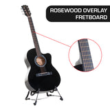 NNEDPE Karrera Acoustic Cutaway 40in Guitar - Black
