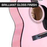 NNEDPE Karrera Acoustic Cutaway 40in Guitar - Pink