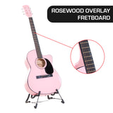 NNEDPE Karrera Acoustic Cutaway 40in Guitar - Pink